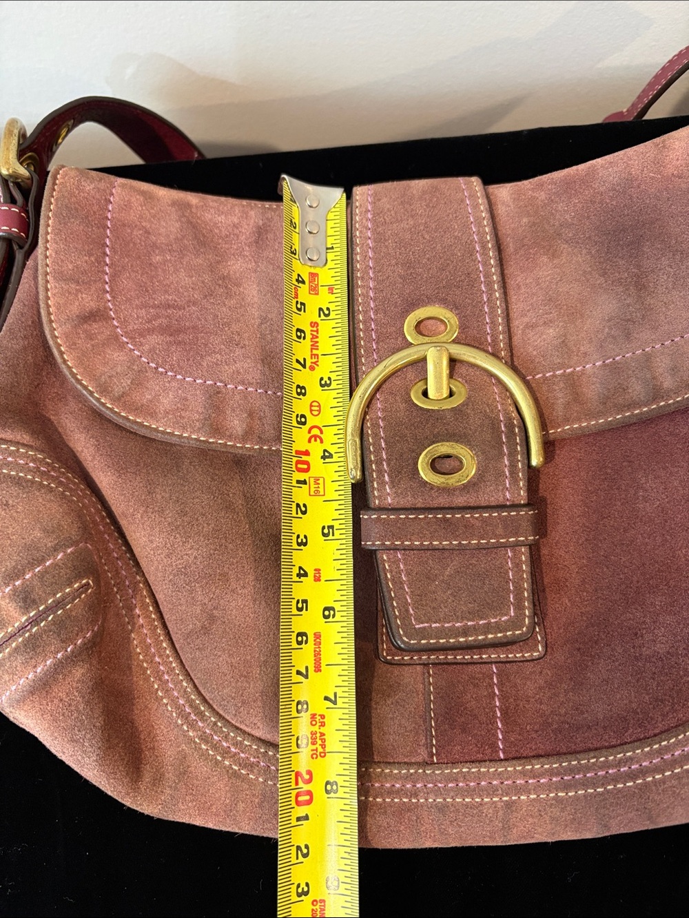 Vintage Y2K Coach F10193 Large SoHo Plum Suede Shoulder Handbag Rare - Picture 14 of 14